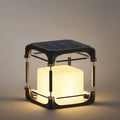 Modern Square Outdoor Floor Lamp — Black Metal/Acrylic Lantern for Patio - Flindria