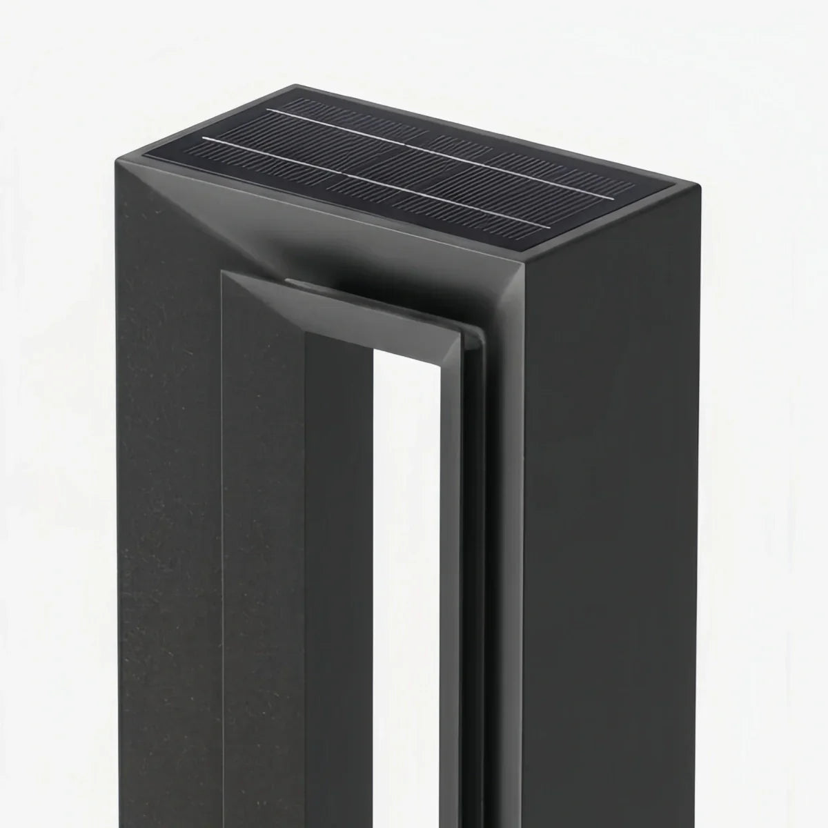 Lámpara rectangular moderna para camino - Metal negro/acrílico para senderos de jardín - Flindria