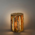 Botanica Art Deco Tree Stump Outdoor Lamp – Natural Wood-Look Resin for Courtyard/Garden - Flindria