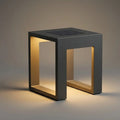 Lampe Solaire Moderne Carrée sur Pied - Métal Noir Résistant aux Intempéries pour Terrasse & Extérieur - Flindria