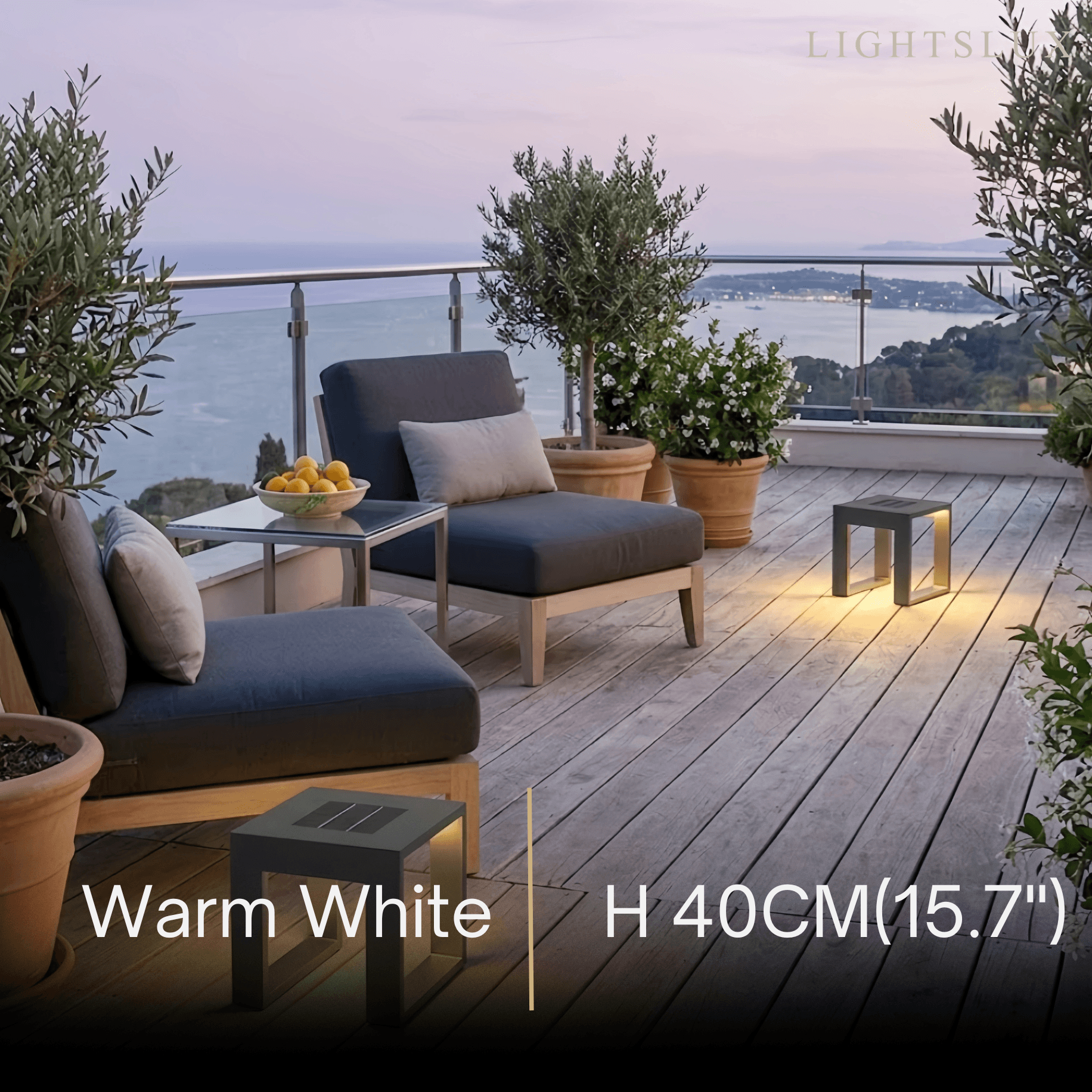 Lampe Solaire Moderne Carrée sur Pied - Métal Noir Résistant aux Intempéries pour Terrasse & Extérieur - Flindria