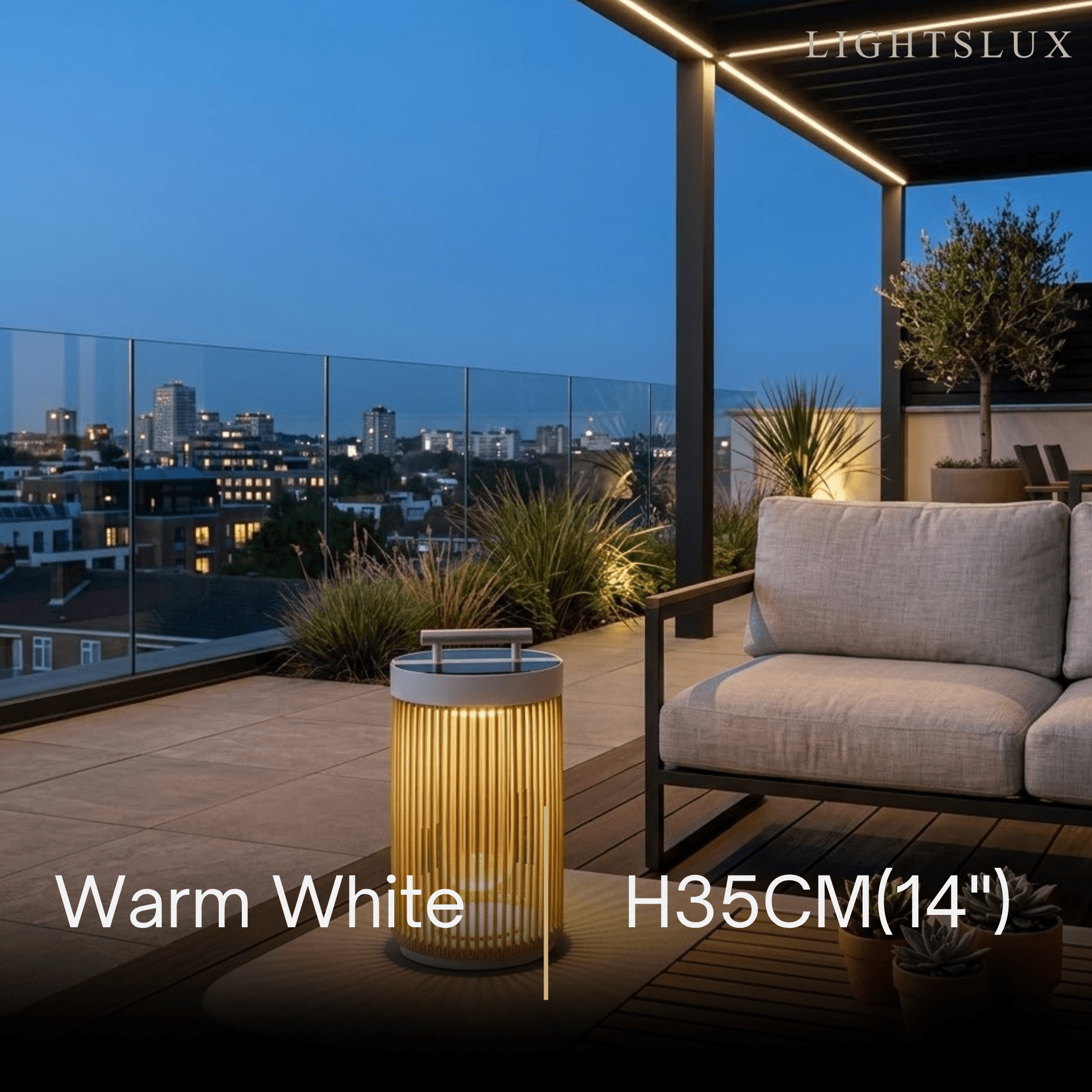 Farmhouse Cylindrical Floor Lamp – Metal Rattan for Outdoor Garden - Flindria
