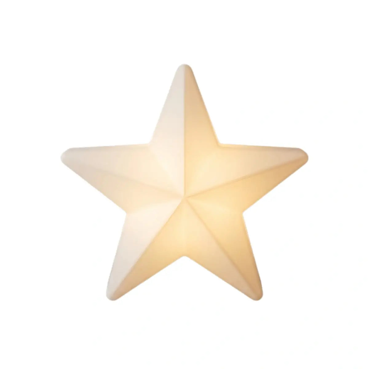 Modern Outdoor Path Lamp - White Acrylic Star Design Garden/Courtyard - Flindria