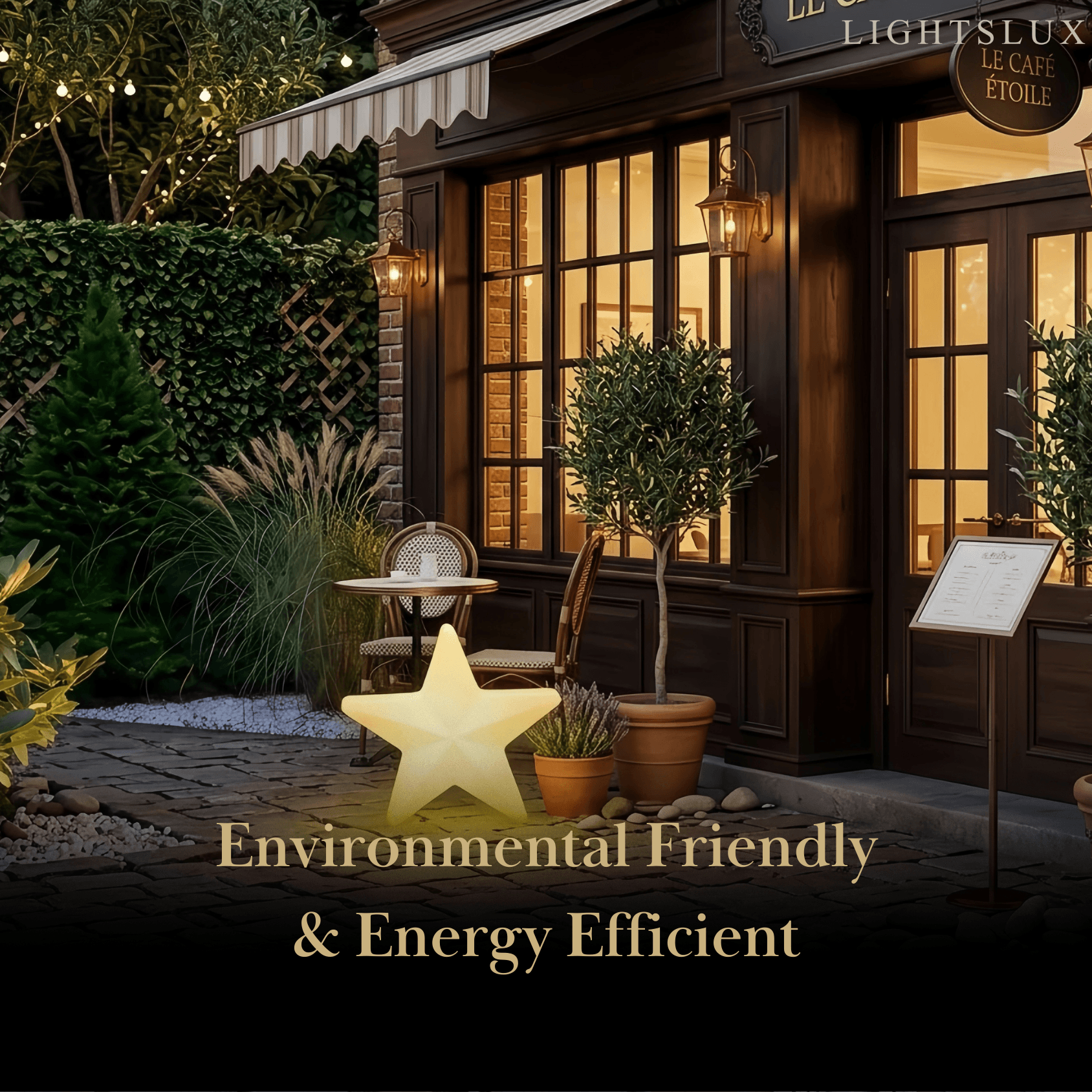 Modern Outdoor Path Lamp - White Acrylic Star Design Garden/Courtyard - Flindria