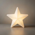 Modern Outdoor Path Lamp - White Acrylic Star Design Garden/Courtyard - Flindria