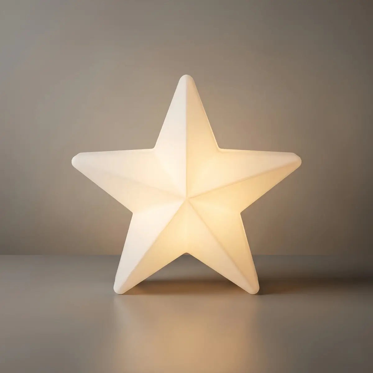 Modern Outdoor Path Lamp - White Acrylic Star Design Garden/Courtyard - Flindria