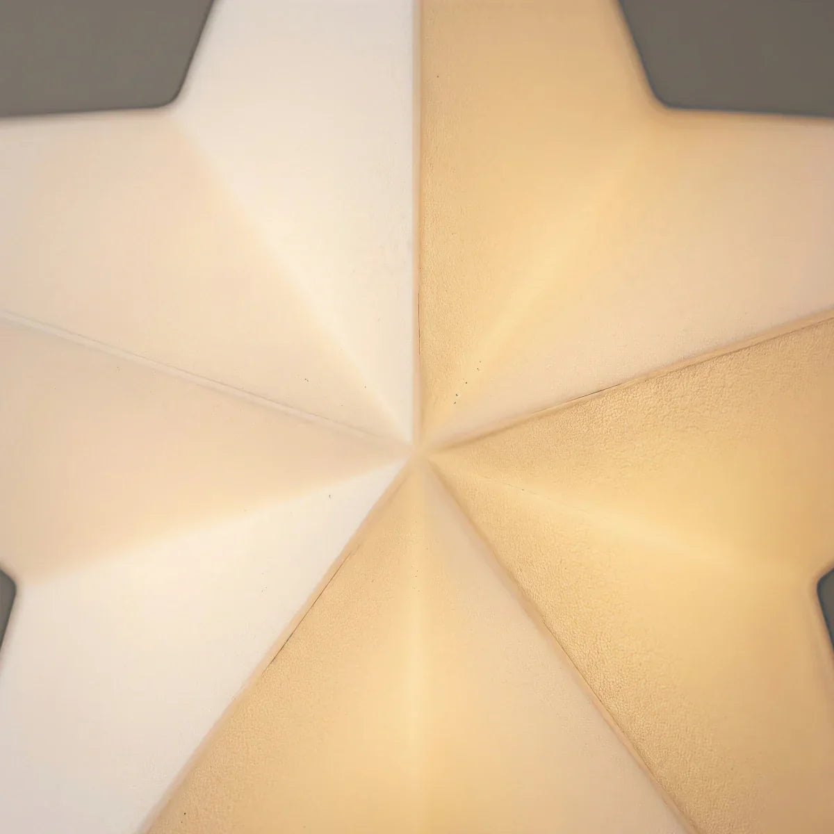 Modern Outdoor Path Lamp - White Acrylic Star Design Garden/Courtyard - Flindria