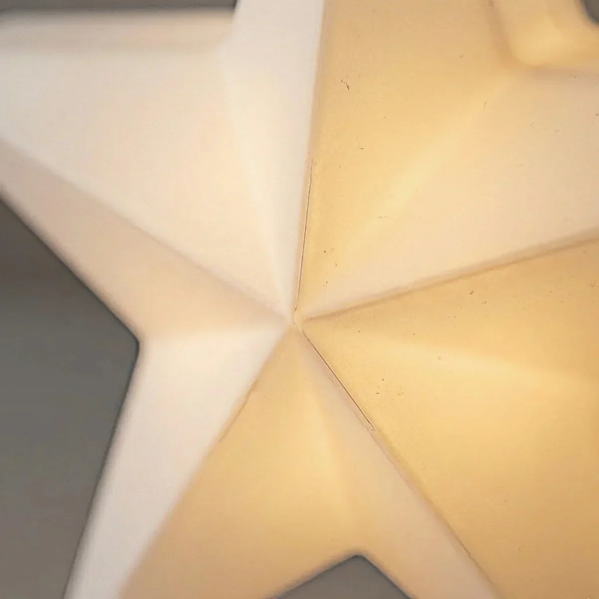 Modern Outdoor Path Lamp - White Acrylic Star Design Garden/Courtyard - Flindria
