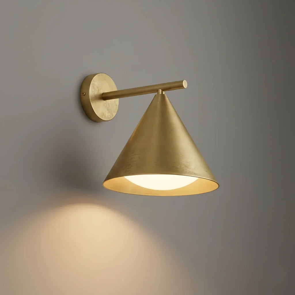 Lámpara de pared exterior cónica minimalista – Luz de metal negro para pared exterior - Flindria