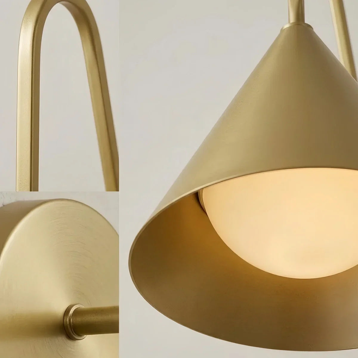 Lámpara de pared exterior cónica minimalista – Luz de metal negro para pared exterior - Flindria