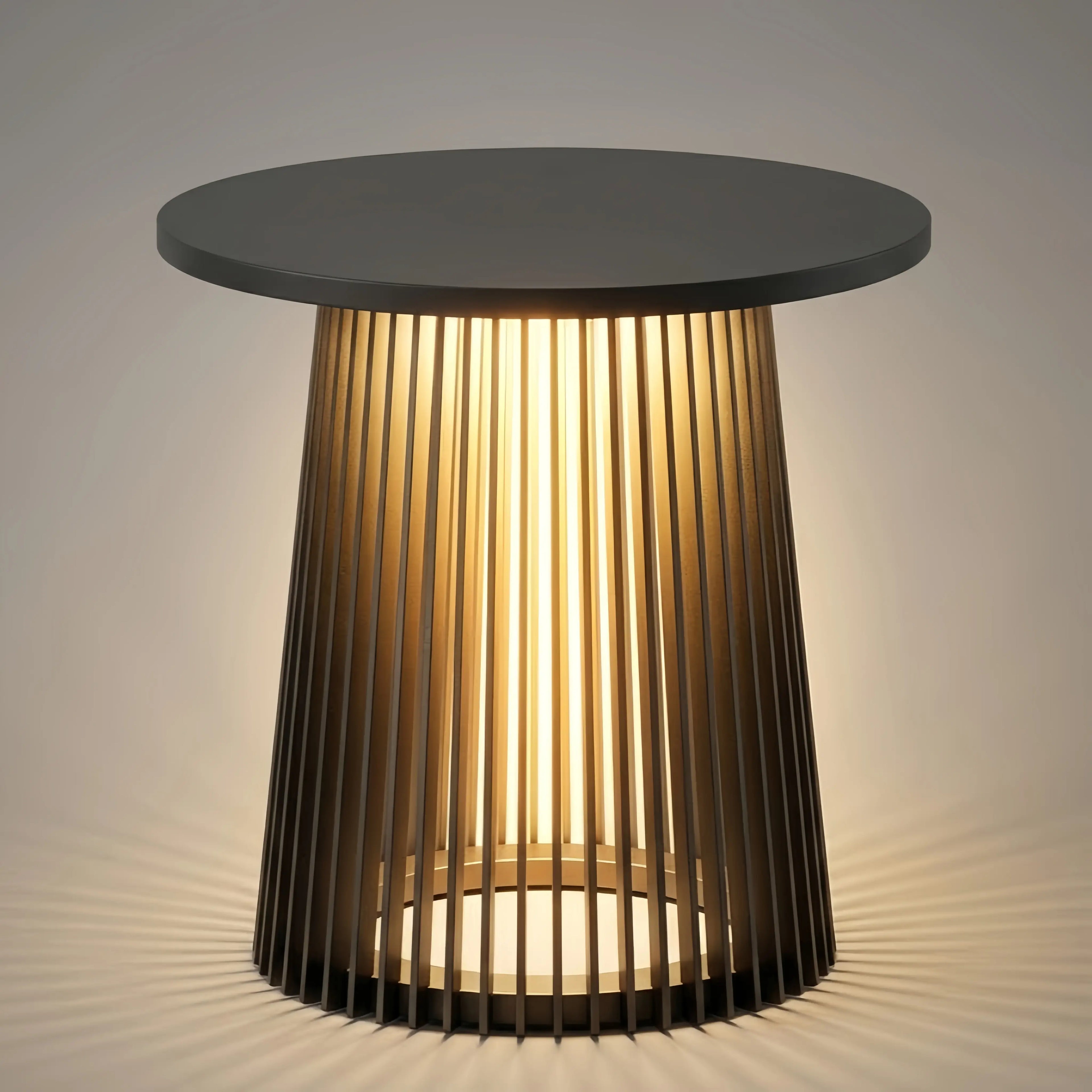Lampadaire extérieur moderne - Métal noir et acrylique design cylindrique pour patio - Flindria
