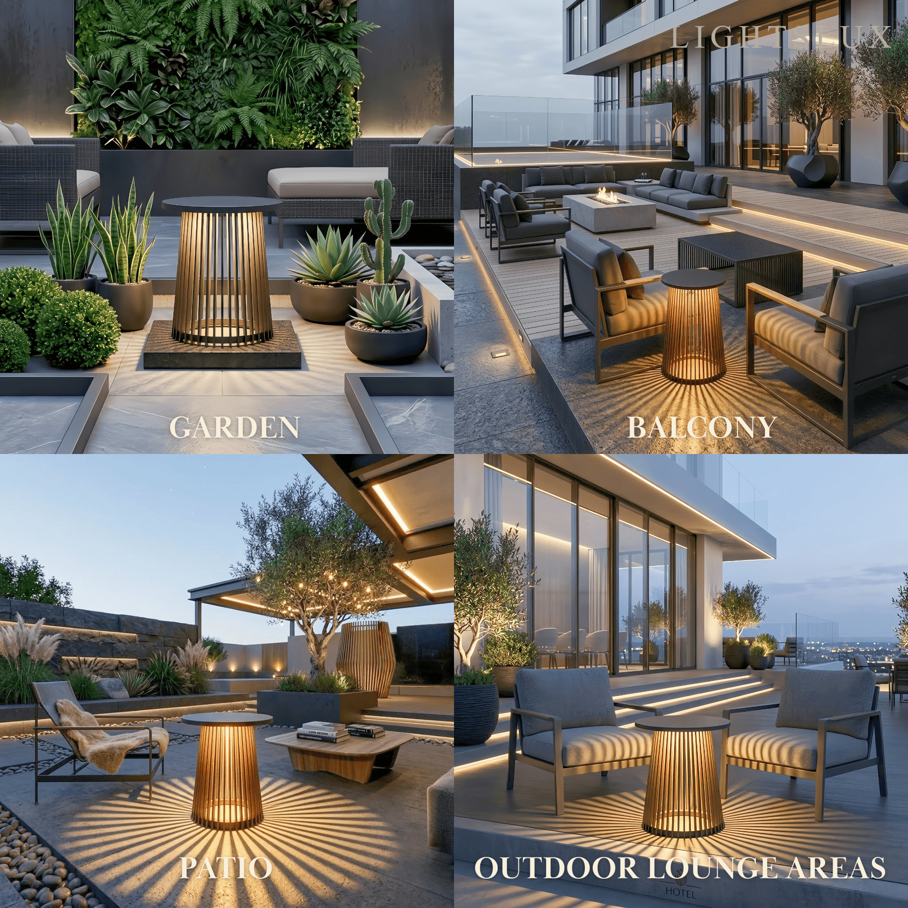 Lampadaire extérieur moderne - Métal noir et acrylique design cylindrique pour patio - Flindria