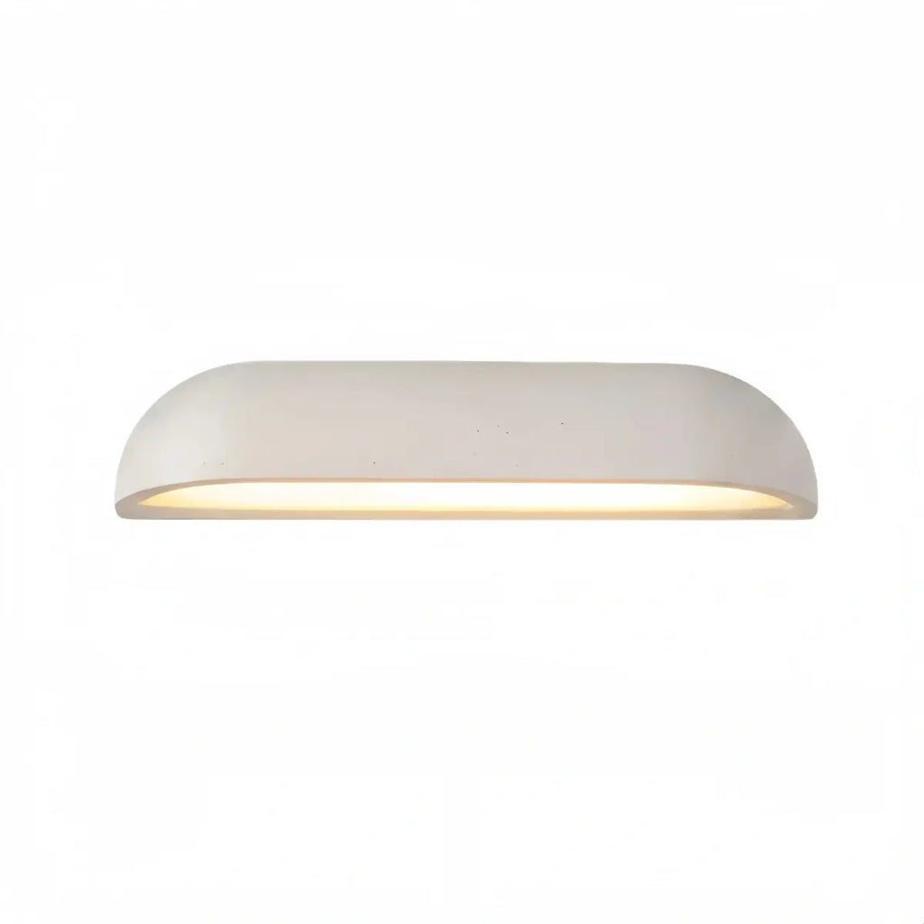 Modern Arched Outdoor Wall Lamp — Black/White Metal/Stone for Exterior - Flindria