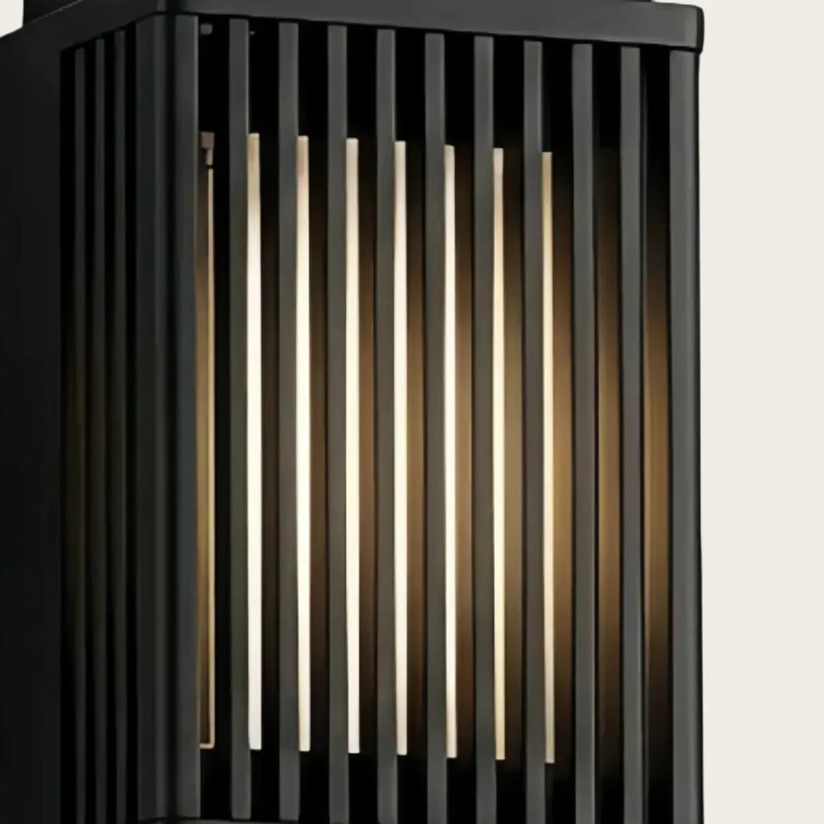 Modern Rectangular Outdoor Wall Lamp – Black Metal & Acrylic Light - Flindria
