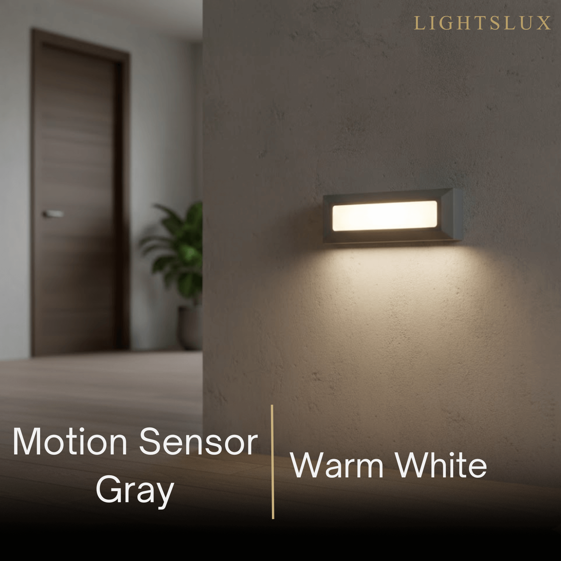 Minimalist Black LED Deck Step Light – Wall Light with Sensor for Stairs/Garden - Flindria