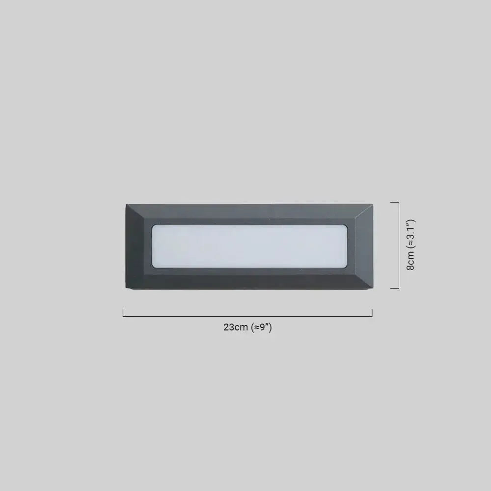 Minimalist Black LED Deck Step Light – Wall Light with Sensor for Stairs/Garden - Flindria