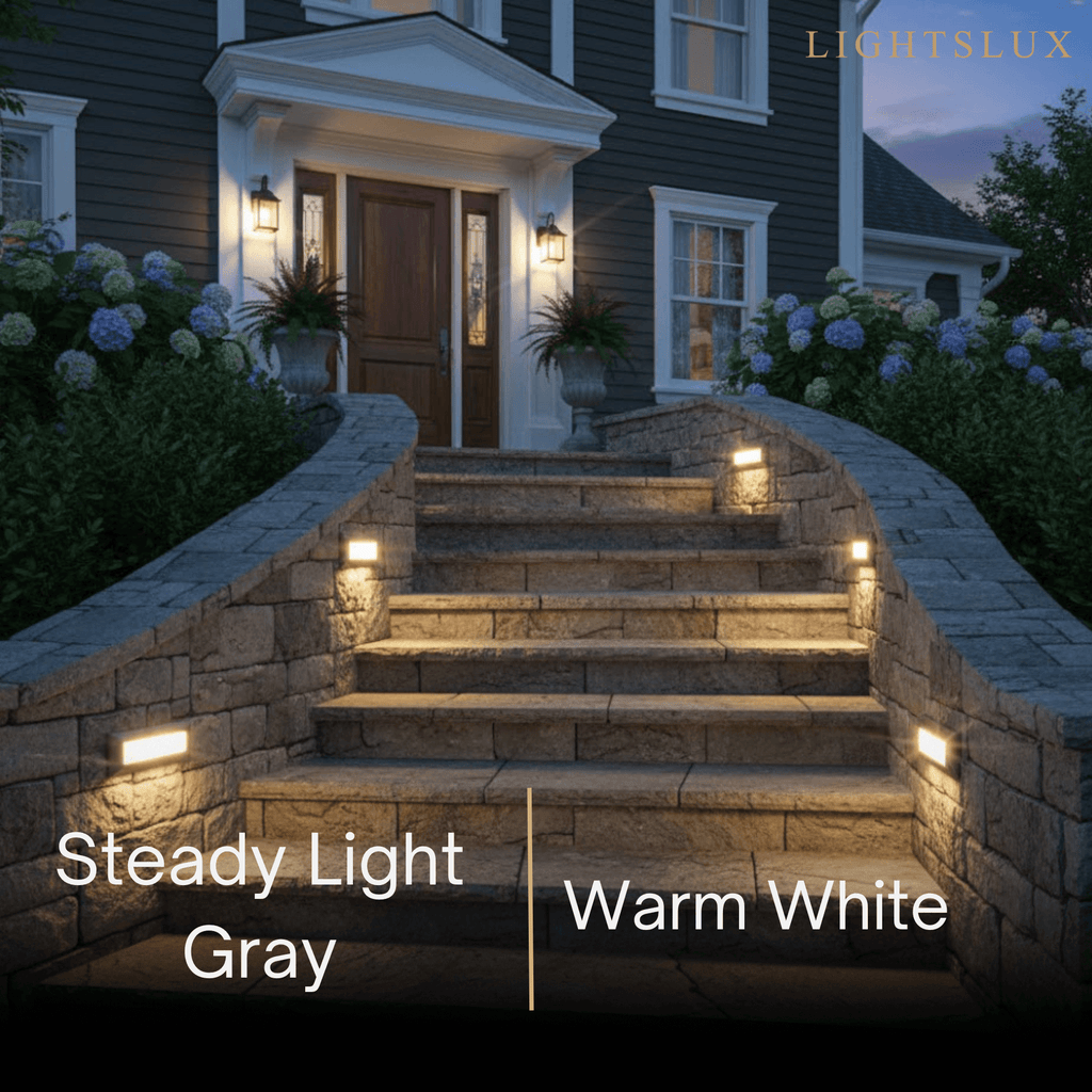 Minimalist Black LED Deck Step Light – Wall Light with Sensor for Stairs/Garden - Flindria
