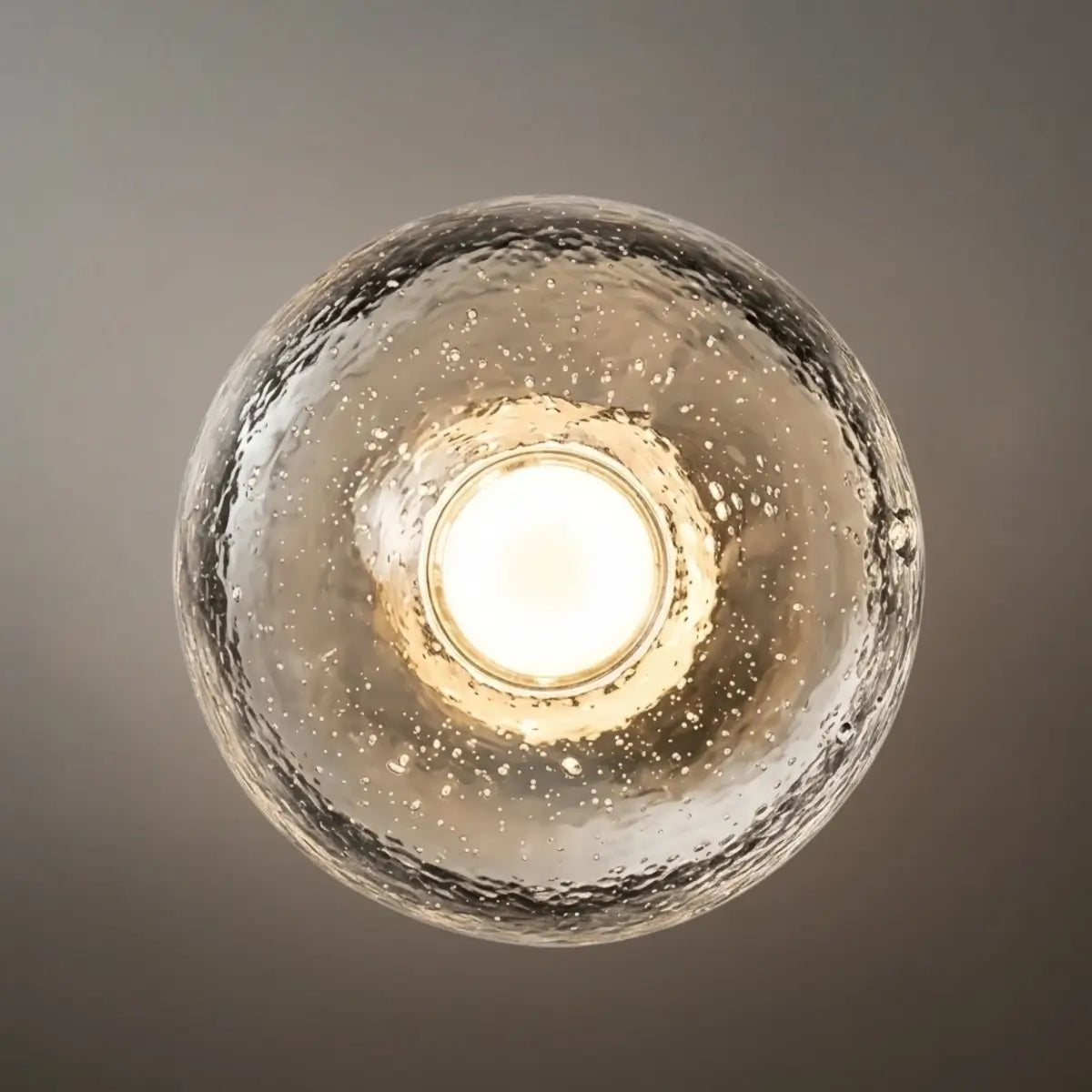 Modern Outdoor Wall Lamp - Clear Glass & Metal Round Design for Garden - Flindria