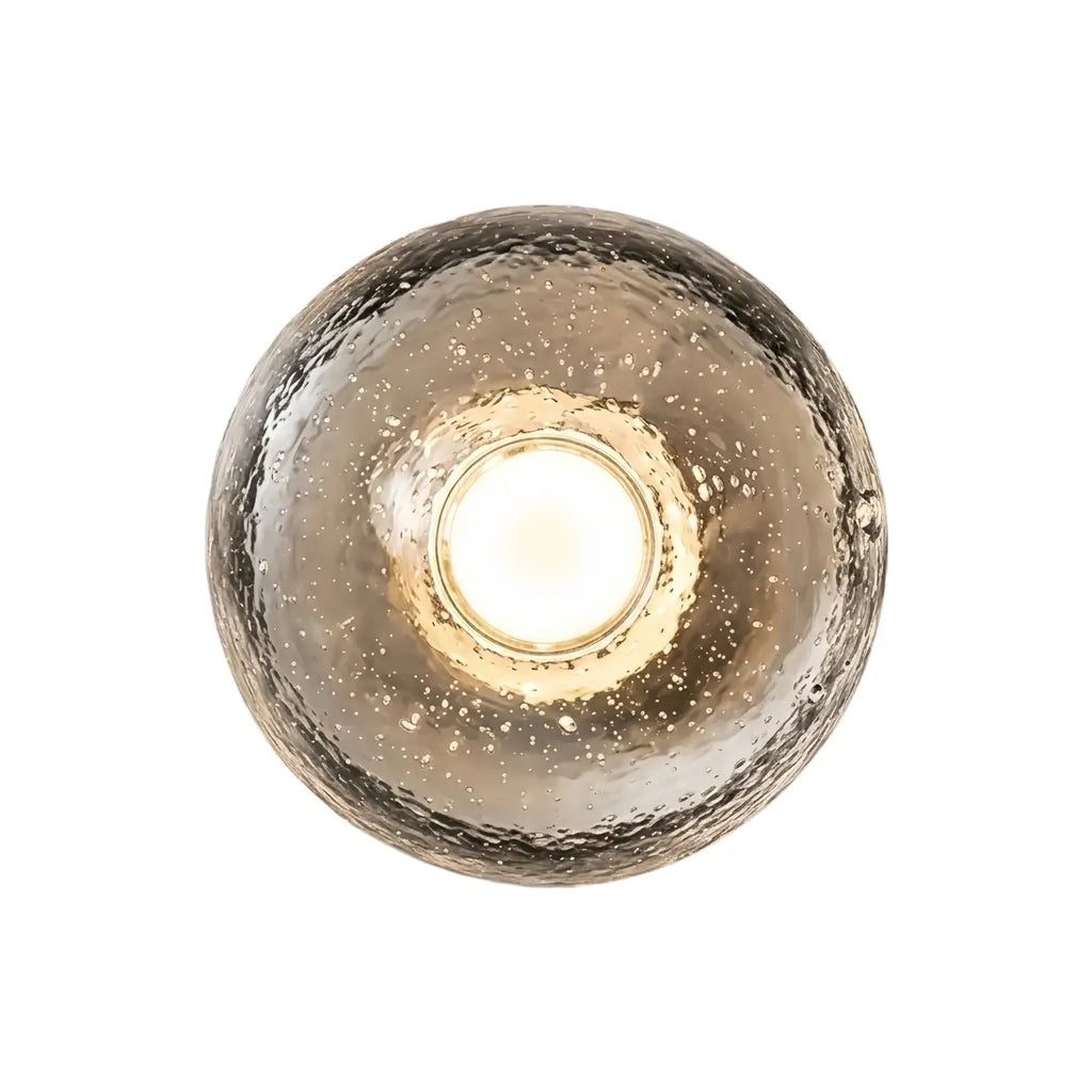 Modern Outdoor Wall Lamp - Clear Glass & Metal Round Design for Garden - Flindria