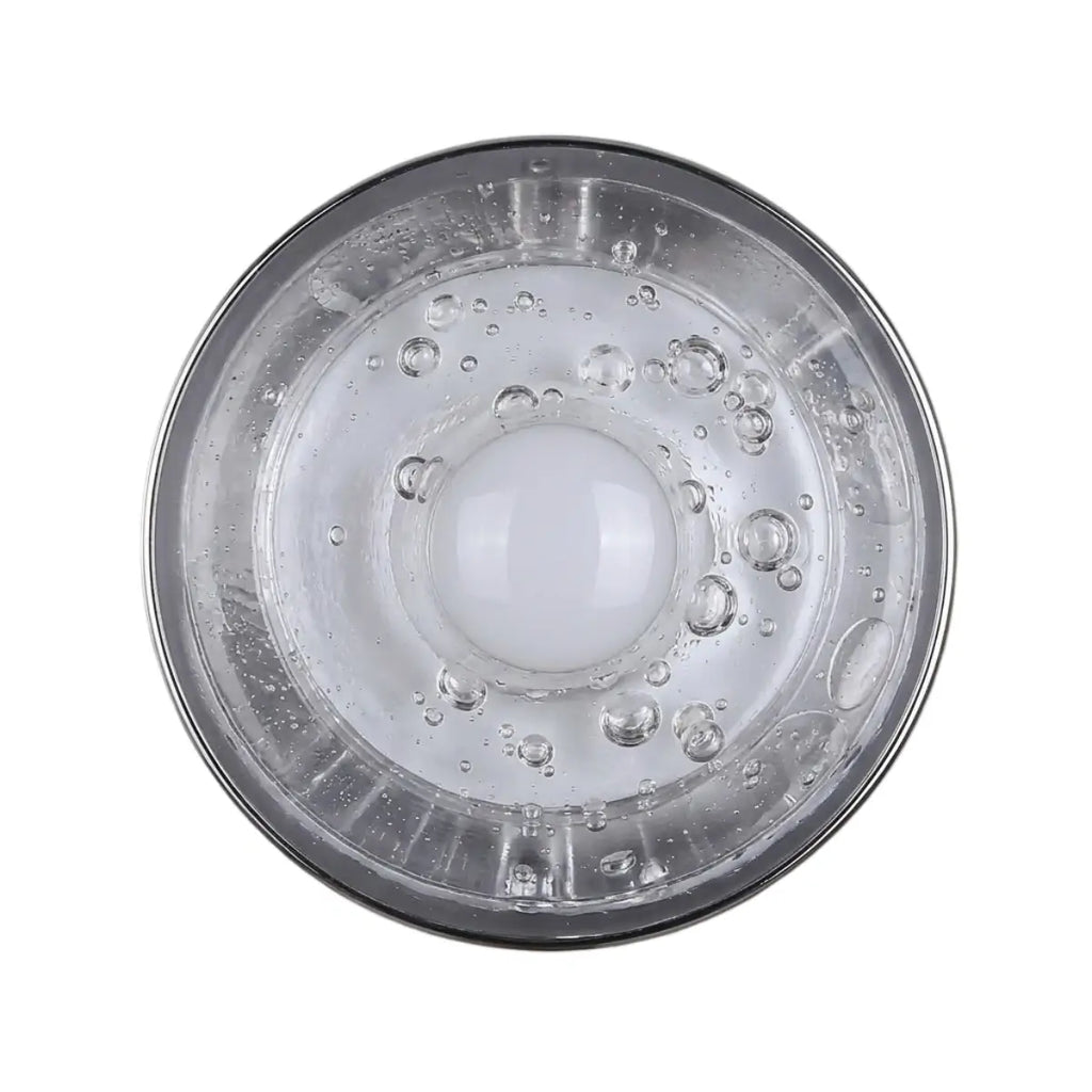 Modern Outdoor Wall Lamp - Clear Glass & Metal Round Design for Garden - Flindria