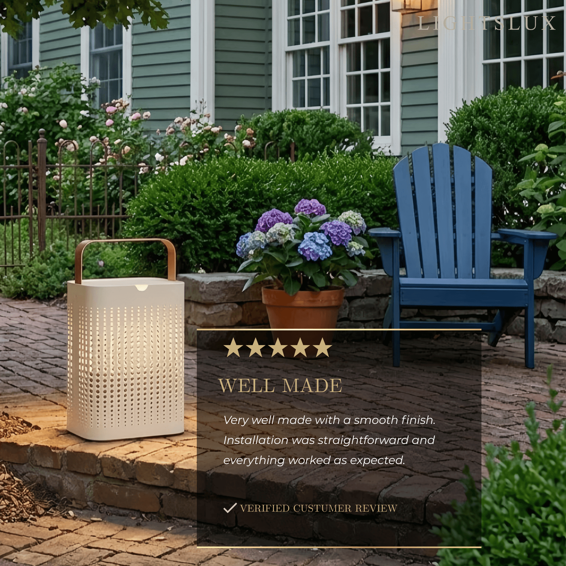 Modern Cylindrical Outdoor Floor Lamp - White Metal for Yard - Flindria