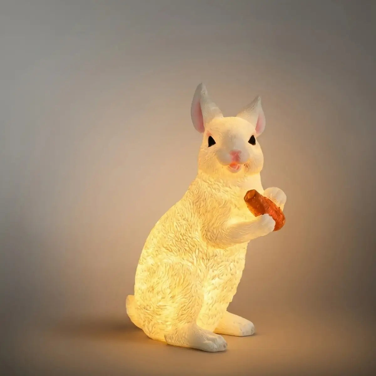Easter Bunny Outdoor Light – Cute Sitting & Carrot Bunny Garden Lamp - Flindria