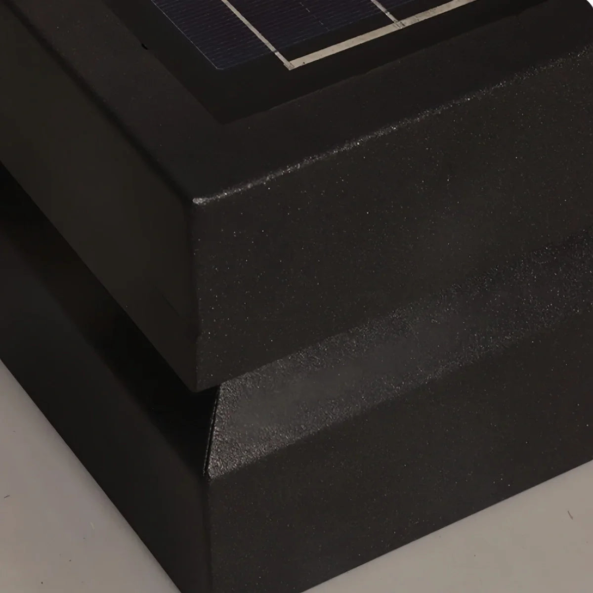 Lámparas de Pilar Solares Cóncavas Modernas – Metal Negro para Jardín/Camino - Flindria