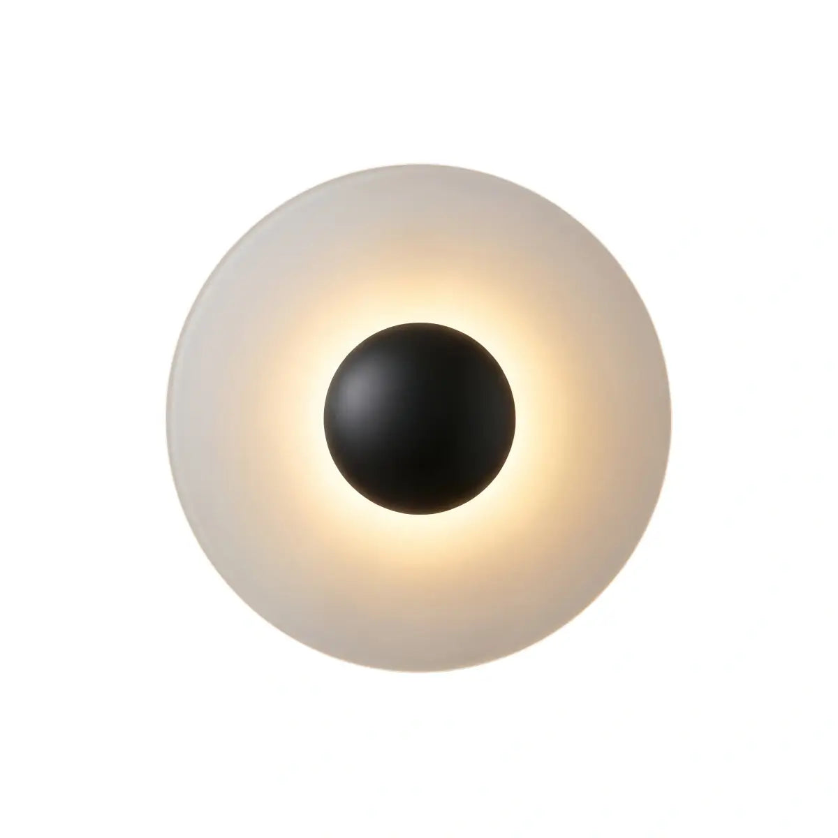 Vintage Outdoor Wall Lamp - Black/White Round Metal Design for Garden & Patio - Flindria