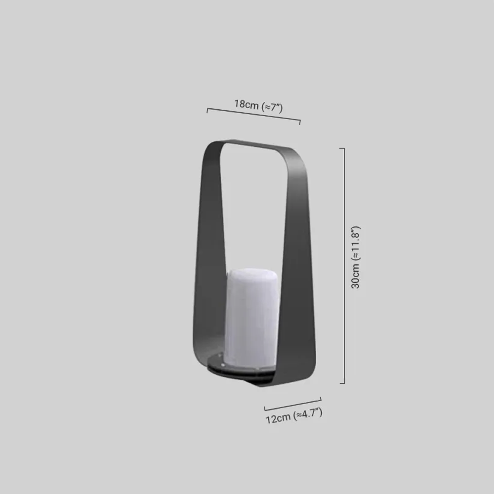 Moderní přenosná stojací lampa - dobíjecí venkovní světlo v barvě káva/šedá - Flindria