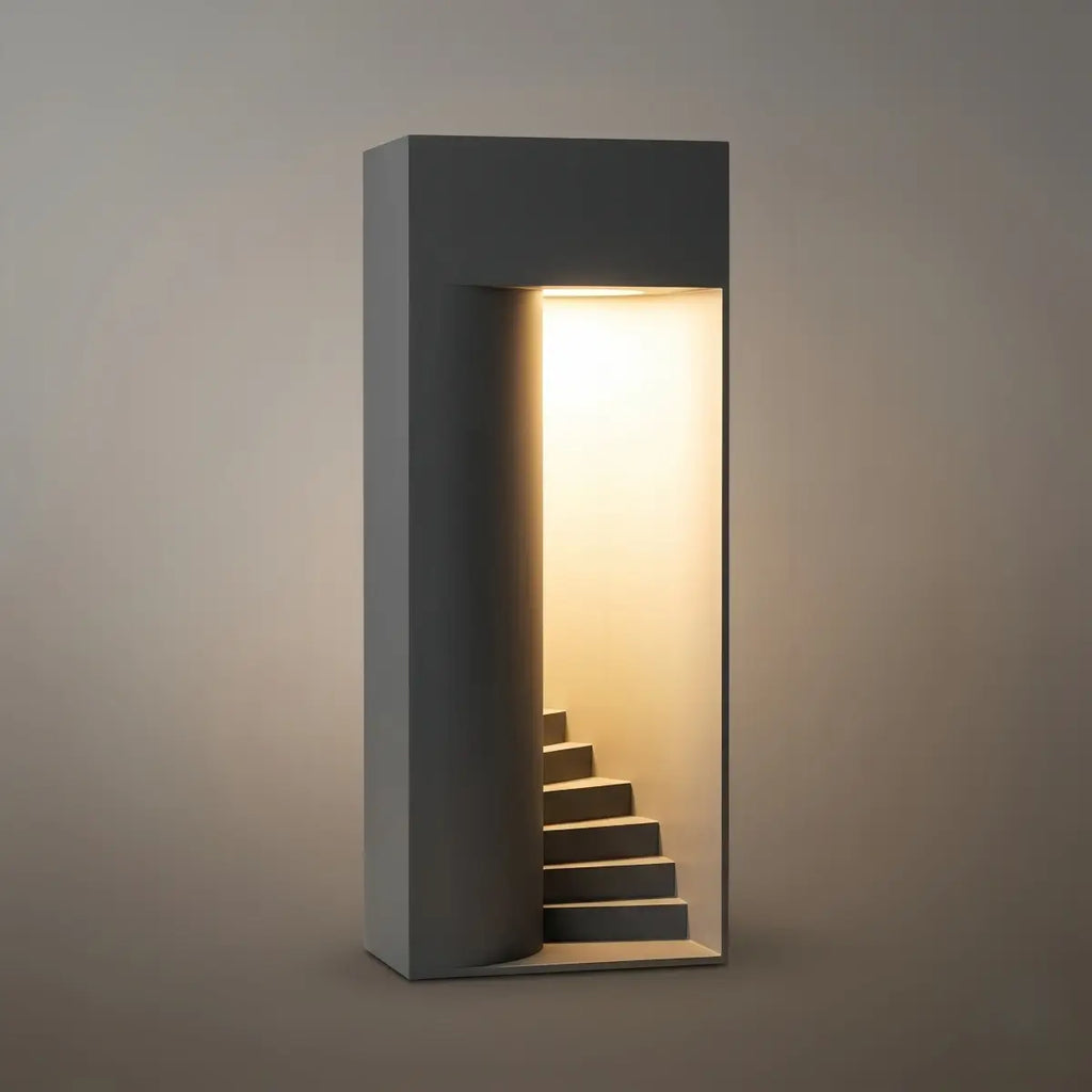 Modern Outdoor Floor Lamp - Black Metal Rectangular Design for Garden & Patio - Flindria
