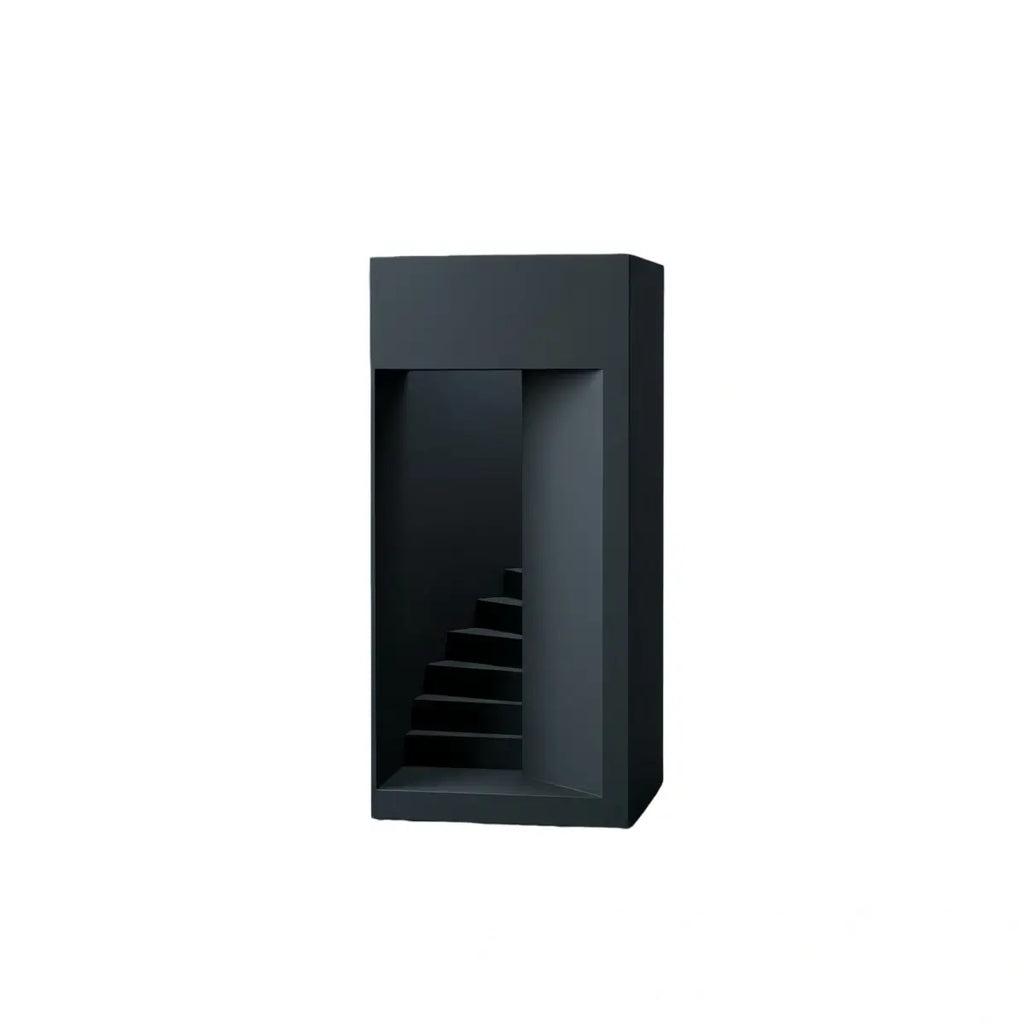 Modern Outdoor Floor Lamp - Black Metal Rectangular Design for Garden & Patio - Flindria