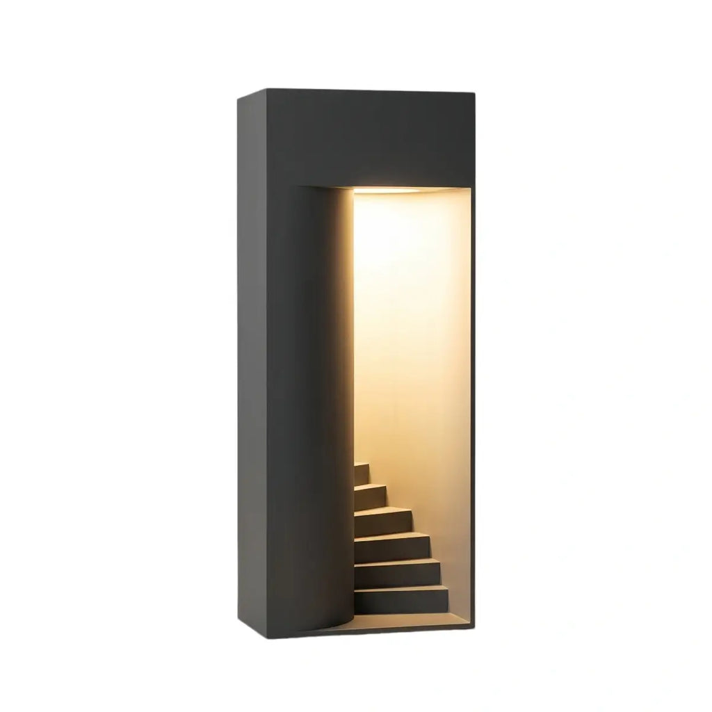 Modern Outdoor Floor Lamp - Black Metal Rectangular Design for Garden & Patio - Flindria