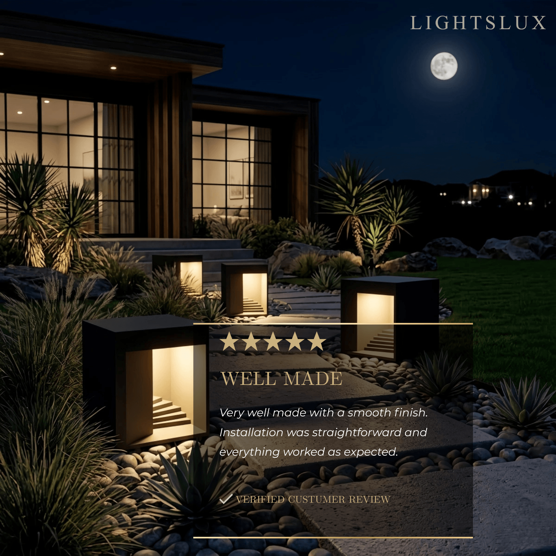 Modern Outdoor Floor Lamp - Black Metal Rectangular Design for Garden & Patio - Flindria