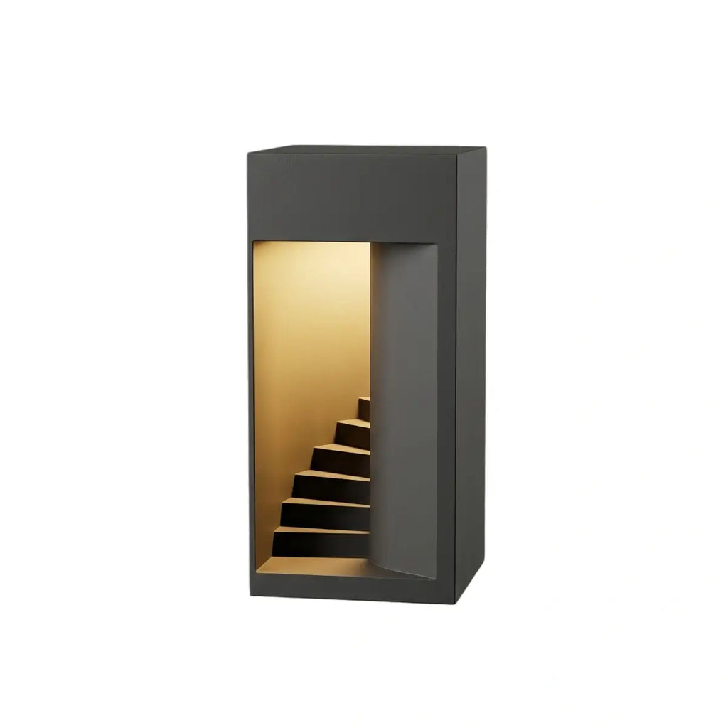 Modern Outdoor Floor Lamp - Black Metal Rectangular Design for Garden & Patio - Flindria