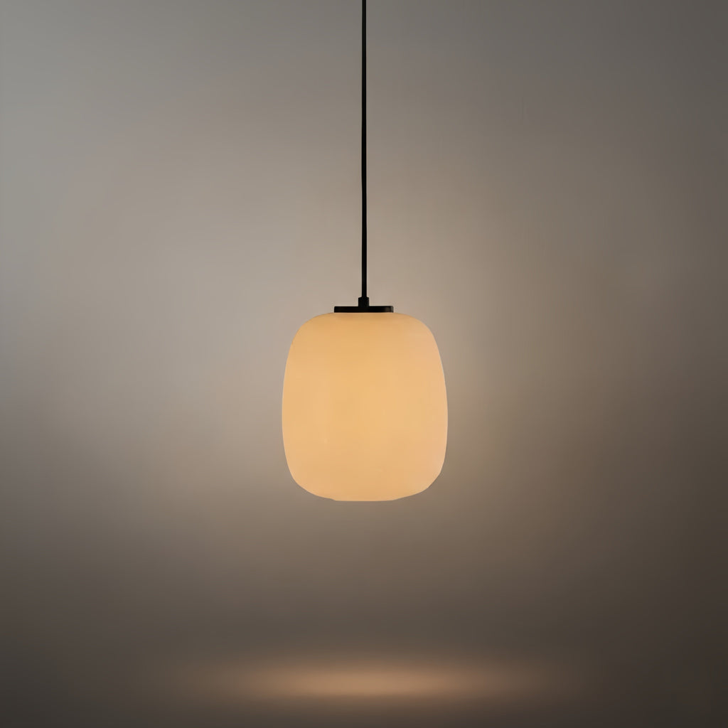 Retro White Outdoor Pendant Light Metal/Acrylic Lantern Design - Flindria