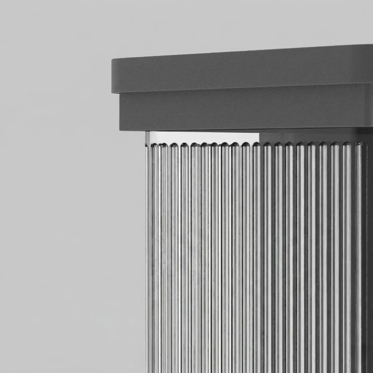 Lámpara de pared industrial para exterior - Diseño rectangular de metal negro para jardín - Flindria