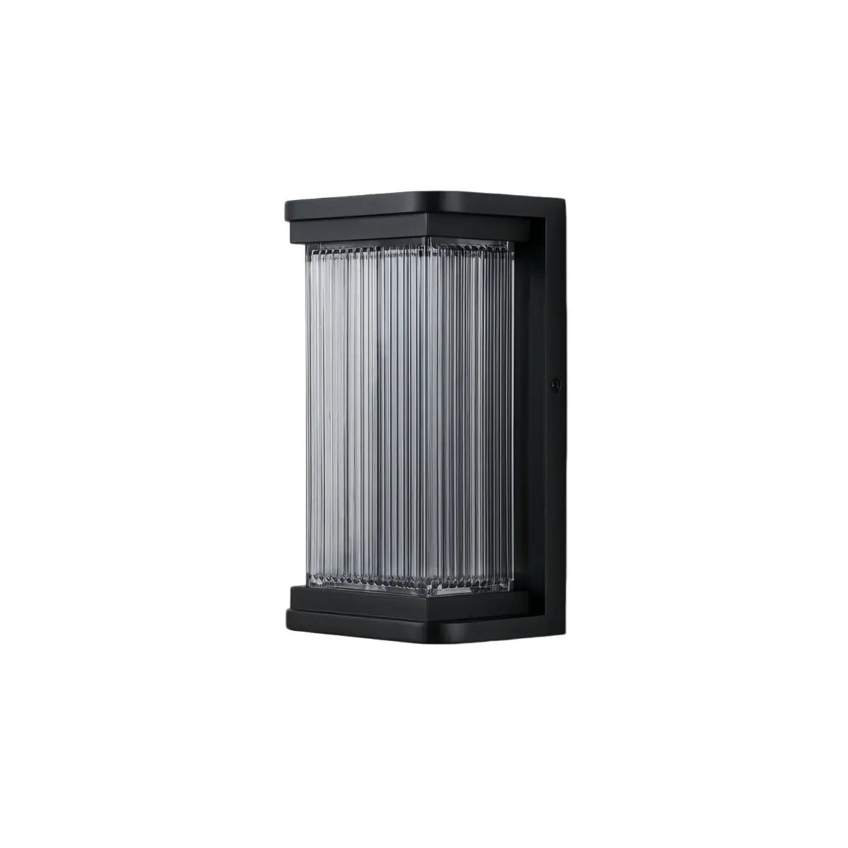 Lámpara de pared industrial para exterior - Diseño rectangular de metal negro para jardín - Flindria