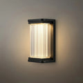 Lámpara de pared industrial para exterior - Diseño rectangular de metal negro para jardín - Flindria
