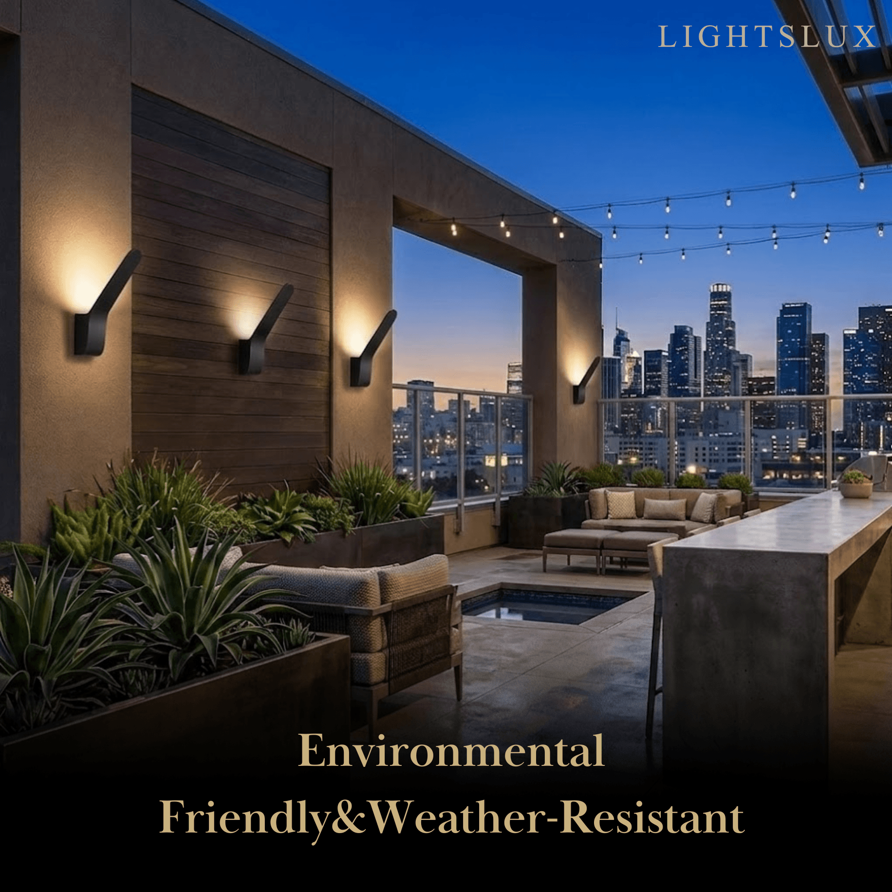 Modern Tilted Linear Outdoor Wall Lamp – Black Metal Light for Exterior Walls - Flindria