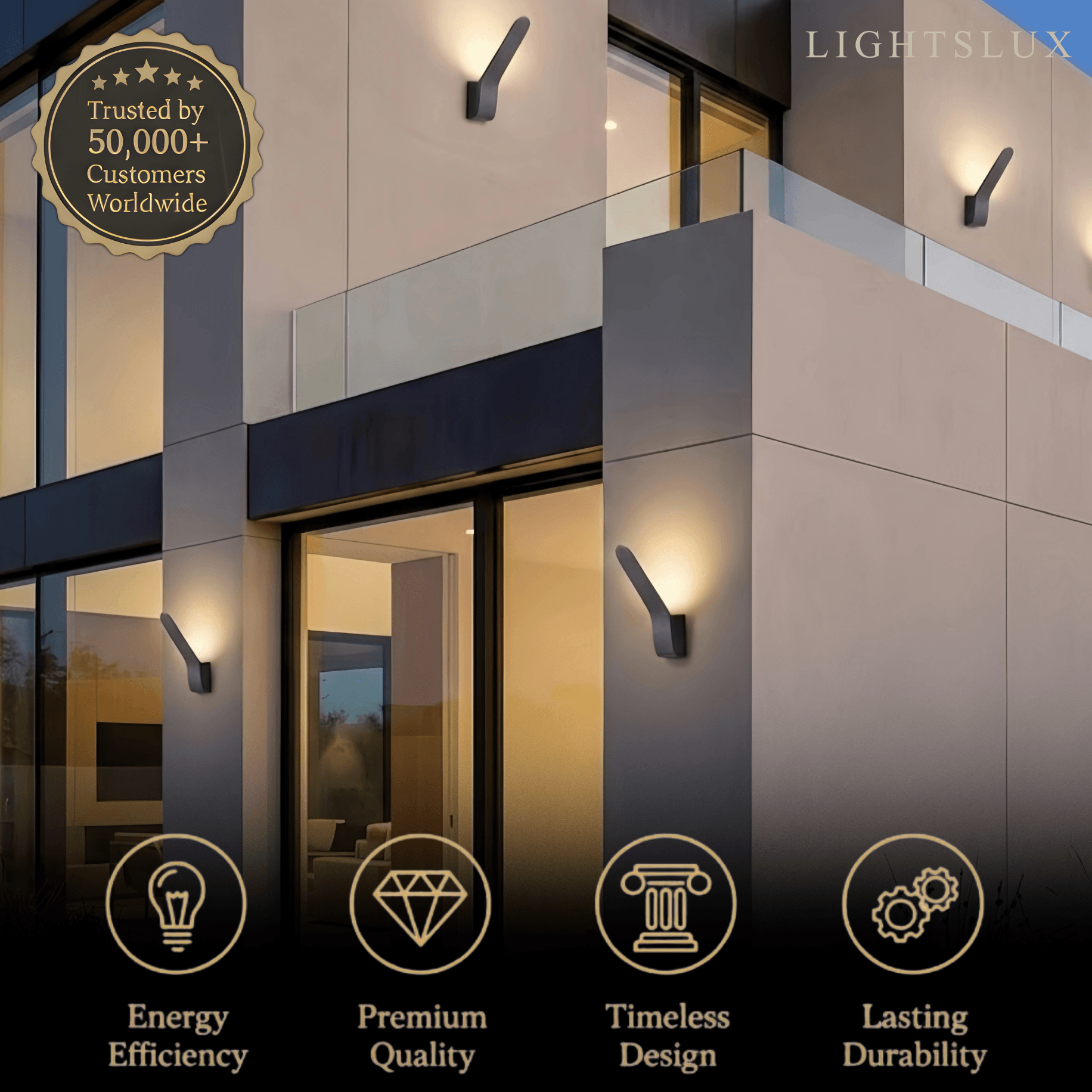 Modern Tilted Linear Outdoor Wall Lamp – Black Metal Light for Exterior Walls - Flindria
