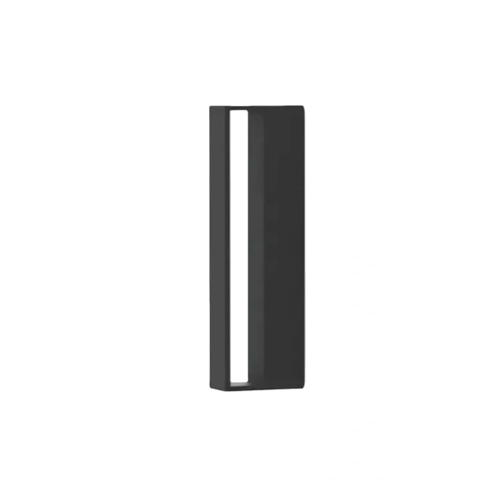 Modern Rectangular Outdoor Wall Lamp – Metal Sensor Light Garden/Patio - Flindria
