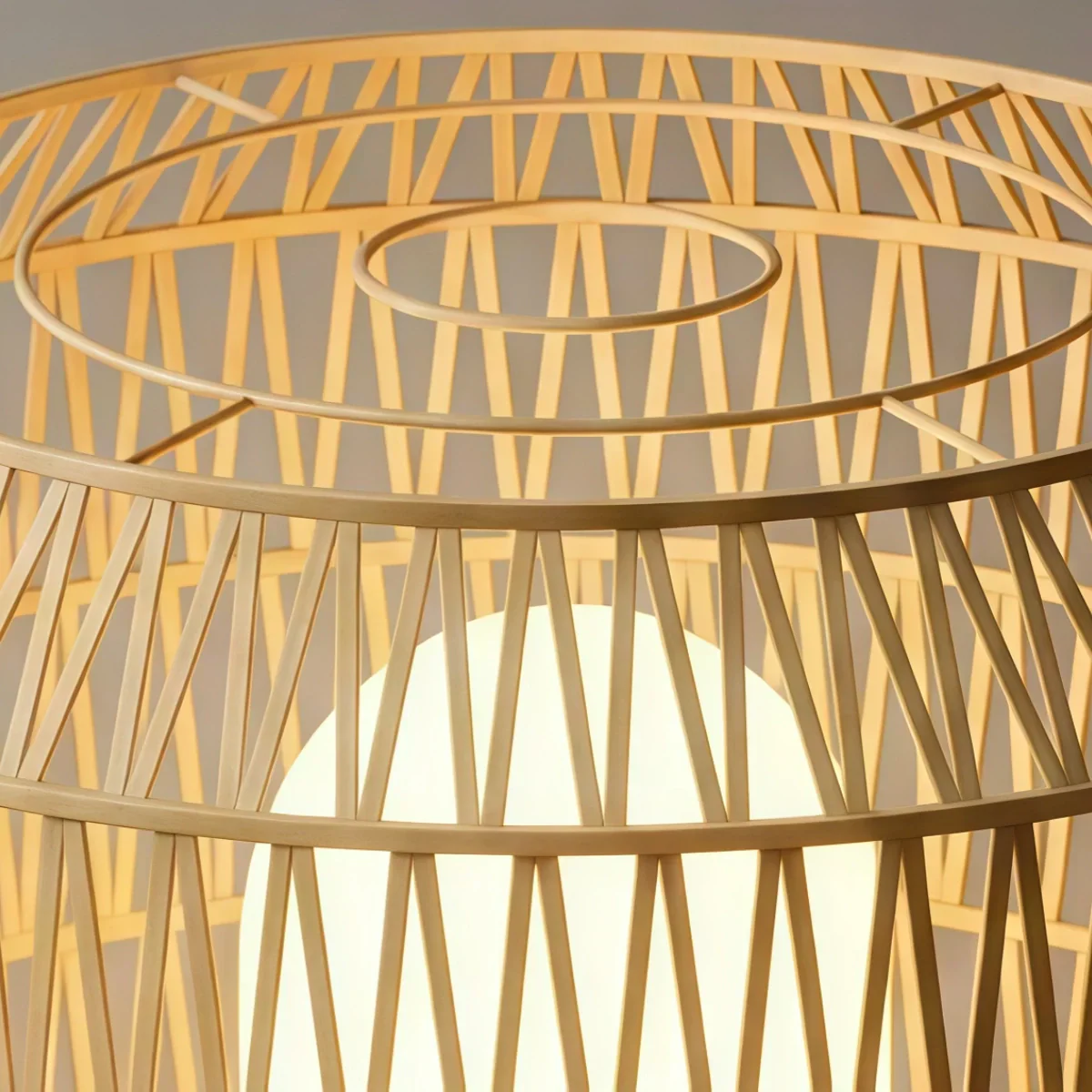 Farmhouse Outdoor Lamp - Wood & Metal Rattan Lantern - Flindria