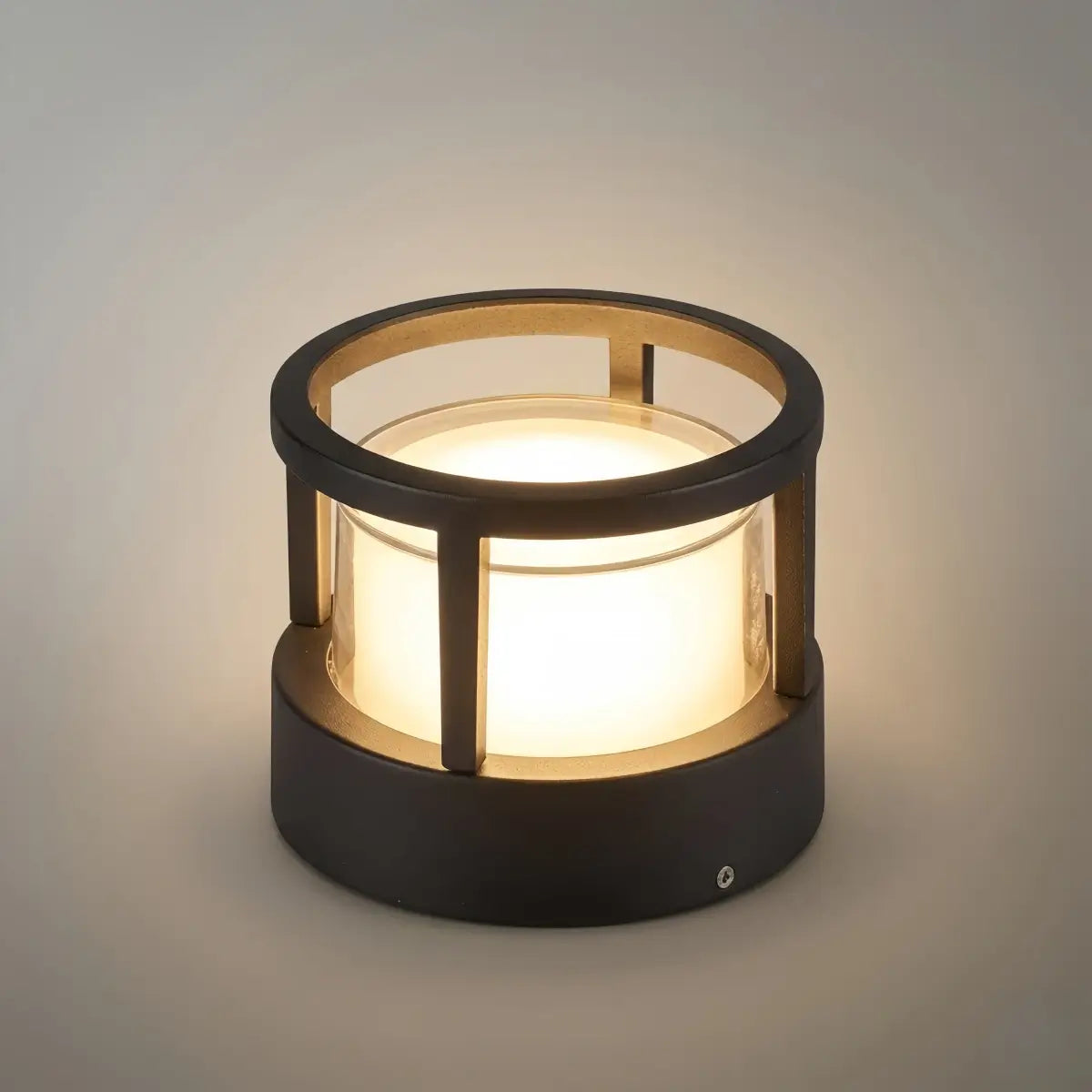 Luces cilíndricas para pilares industriales - Metal resistente a la intemperie para jardín - Flindria