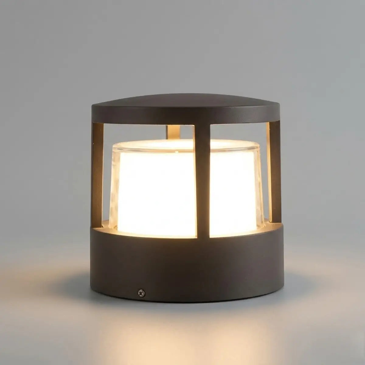 Luces cilíndricas para pilares industriales - Metal resistente a la intemperie para jardín - Flindria