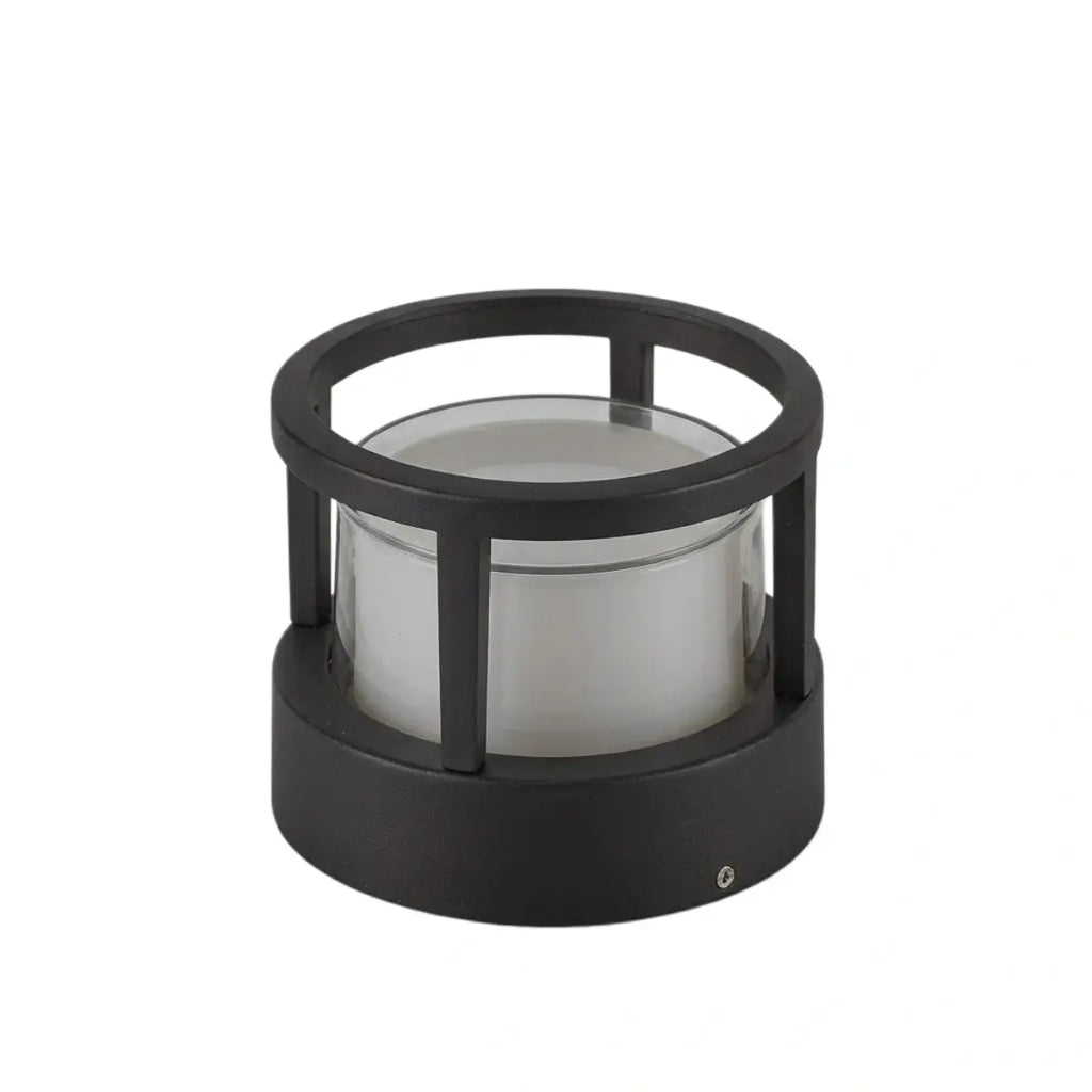 Luces cilíndricas para pilares industriales - Metal resistente a la intemperie para jardín - Flindria