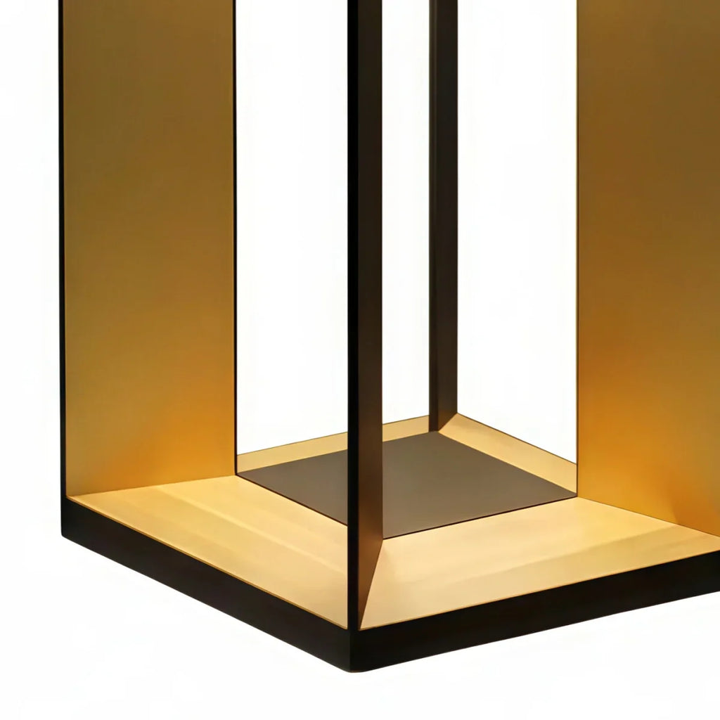 Modern Outdoor Floor Lamp - Black Metal Cylindrical Design for Garden - Flindria