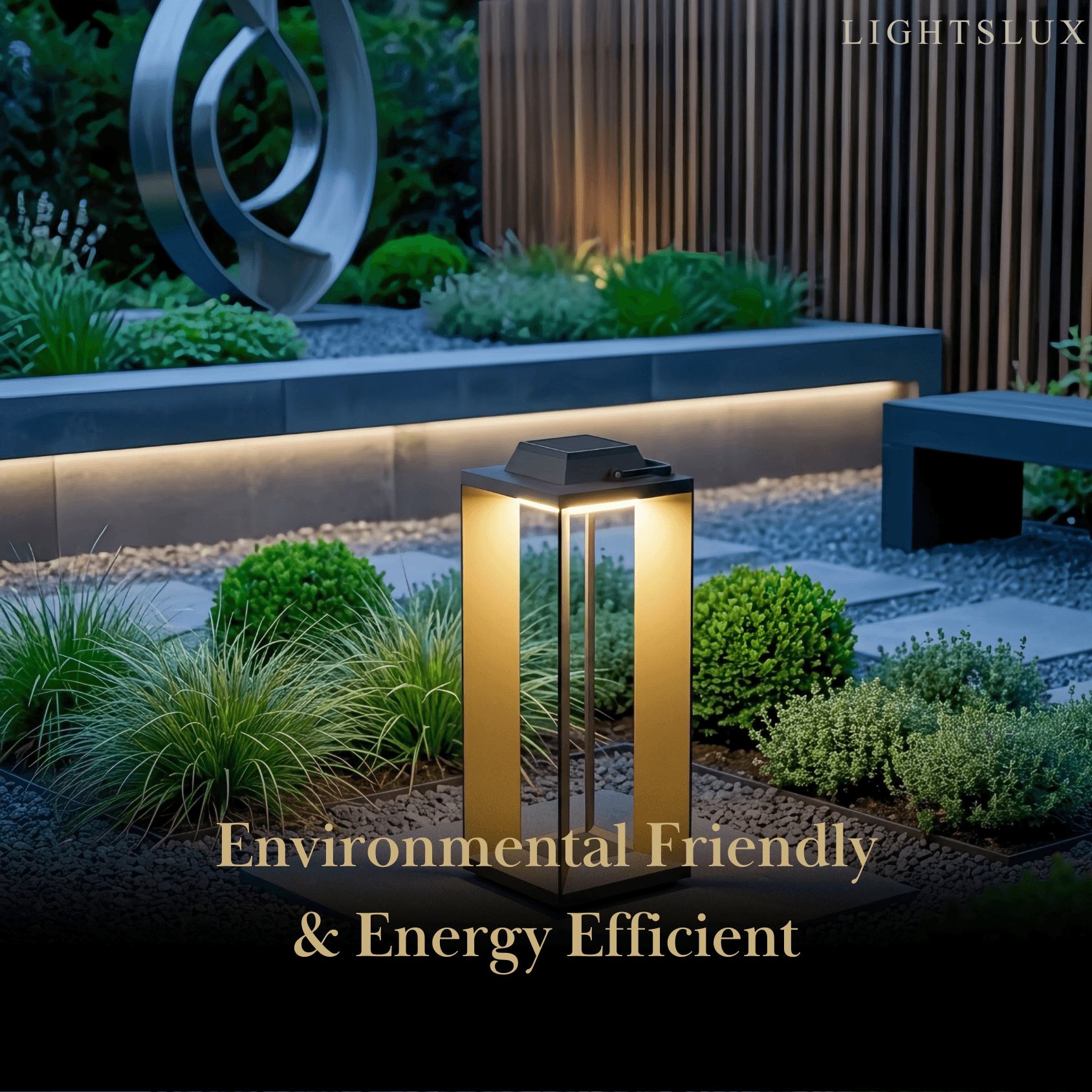 Modern Outdoor Floor Lamp - Black Metal Cylindrical Design for Garden - Flindria