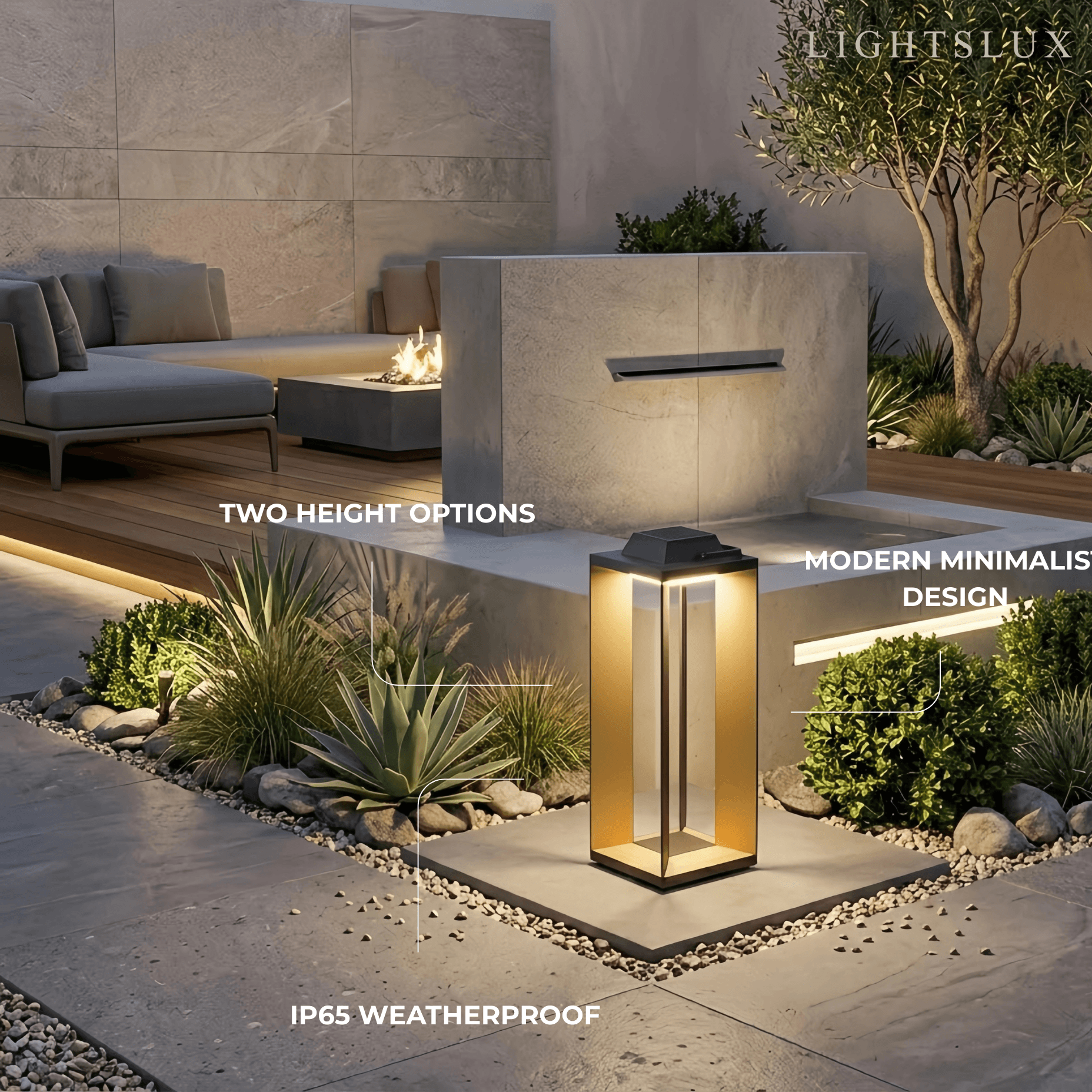 Lampadaire extérieur moderne - Métal noir design cylindrique pour jardin - Flindria