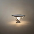 Industrial Black Pillar Light - Diamond Metal Design for Garden - Flindria