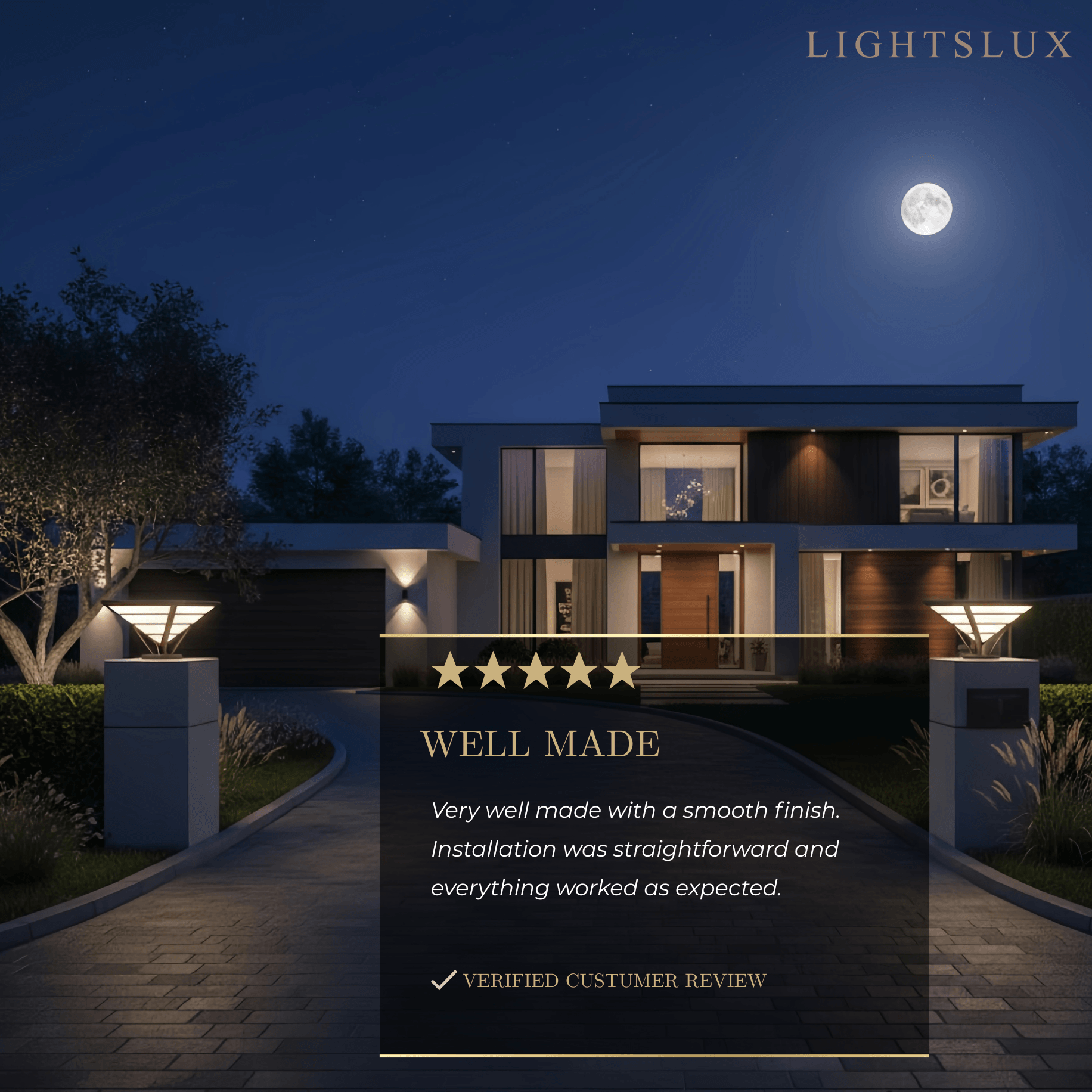 Industrial Black Pillar Light - Diamond Metal Design for Garden - Flindria